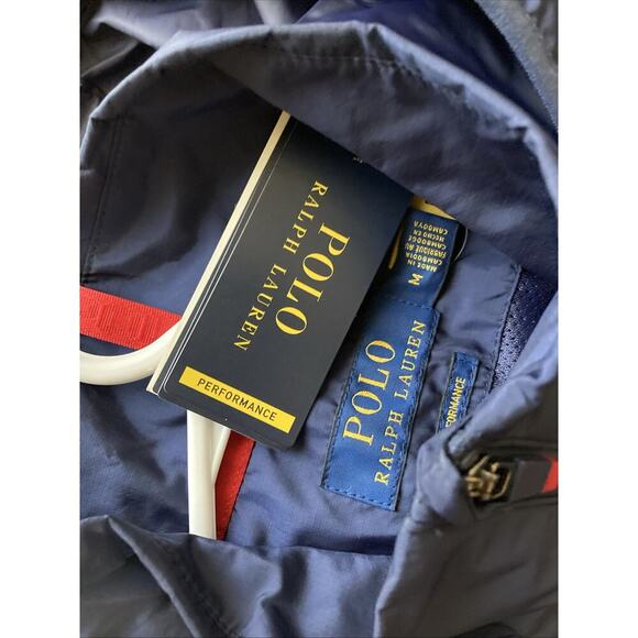 Polo Ralph Lauren Men’s Performance Windbreaker Jacket Sz M New Blue Repellent - Picture 6 of 11